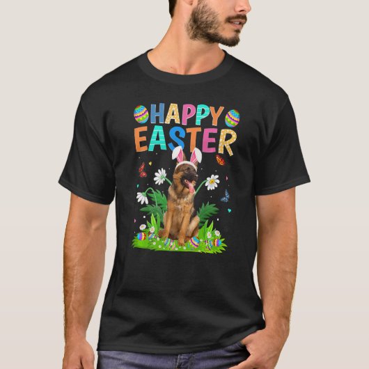 Happy Easter Funny German Shepherd Dog Easter Sund T-shirt (Voorkant)