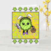 Happy Easter | Funny Holiday Pickle Card Kaart (Gele Bloem)