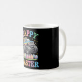 Happy Easter Funny Monster Truck Crush Eggs Koffiemok (Voorkant rechts)