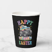 Happy Easter Funny Monster Truck Crush Eggs Papieren Bekers (Voorkant)
