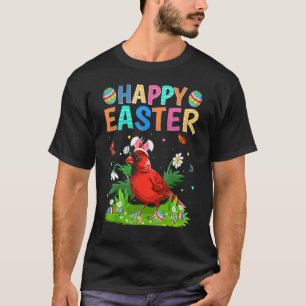 Happy Easter Funny Northern Kardinaal Bird Easter  T-shirt
