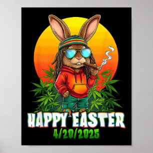 Happy Easter Funny Roken Paashaas Funny Rabb Poster