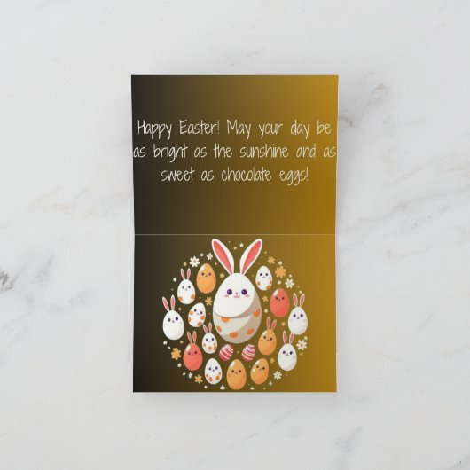 Happy Easter Funny Wenskaart Kaart (Binnen)