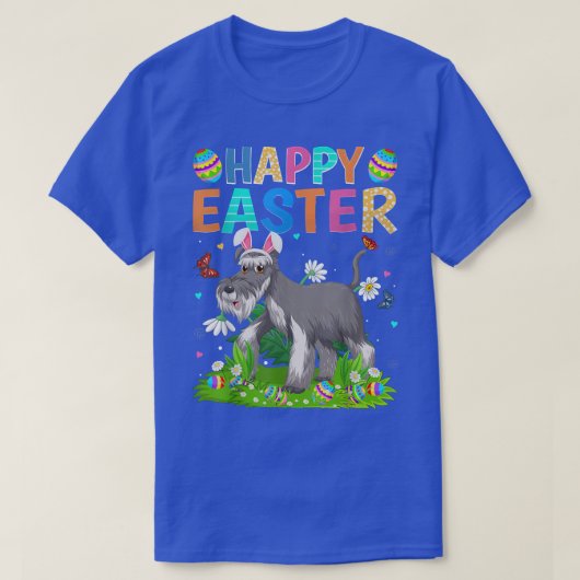 Happy Easter Funny Wire for Terrier Dog Paassund T-shirt (Design voorkant)