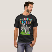 Happy Easter Funny Wire Fox Terrier Dog Easter Sun T-shirt (Voorkant volledig)