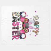 Happy Easter Gamer Video Game Controller Bunny Ear Fleece Deken (Voorkant (Horizontaal))