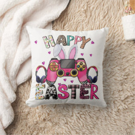 Happy Easter Gamer Video Game Controller Bunny Ear Kussen
