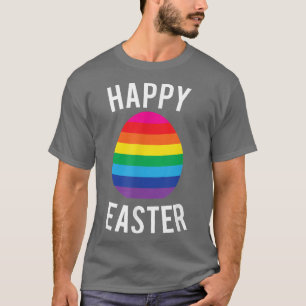 Happy Easter Gay Pride Rainbow Egg Fun T-shirt