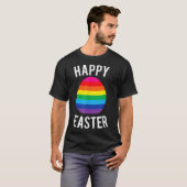 Happy Easter Gay Pride Rainbow Egg Fun T-shirt (Voorkant volledig)