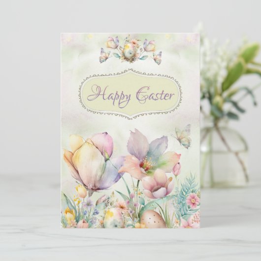 Happy Easter-geavanceerde Kaart (Staand voorkant)