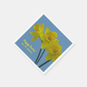 "Happy Easter" Gele Daffodils Napkins Servet (Hoek)