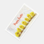 Happy Easter gele leuke kip Servet (Hoek)