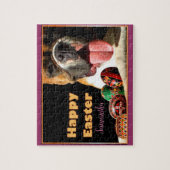 Happy Easter-gepersonaliseerde boxerhondenpuzzel Legpuzzel (Verticaal)