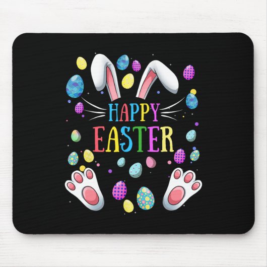 Happy Easter Gezegden Bunny Gifts Egg Graphic Fami Muismat (Voorkant)