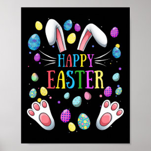 Happy Easter Gezegden Bunny Gifts Egg Graphic Fami Poster