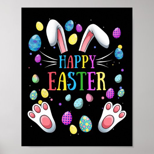 Happy Easter Gezegden Bunny Gifts Egg Graphic Fami Poster (Voorkant)