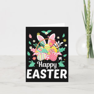Happy Easter Gezegden Egg Bunny Floral Gifts Vrouw Kaart