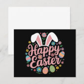 Happy Easter Gezegden Egg Bunny Kaart (Voorkant / Achterkant)