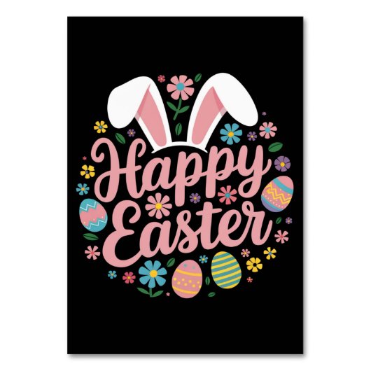 Happy Easter Gezegden Egg Bunny Kaart (Voorkant)