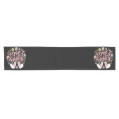 Happy Easter Gezegden Egg Bunny Korte Tafelloper (Horizontaal)