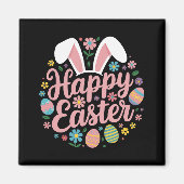 Happy Easter Gezegden Egg Bunny Magneet (Voorkant)