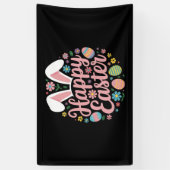 Happy Easter Gezegden Egg Bunny Spandoek (Verticaal)