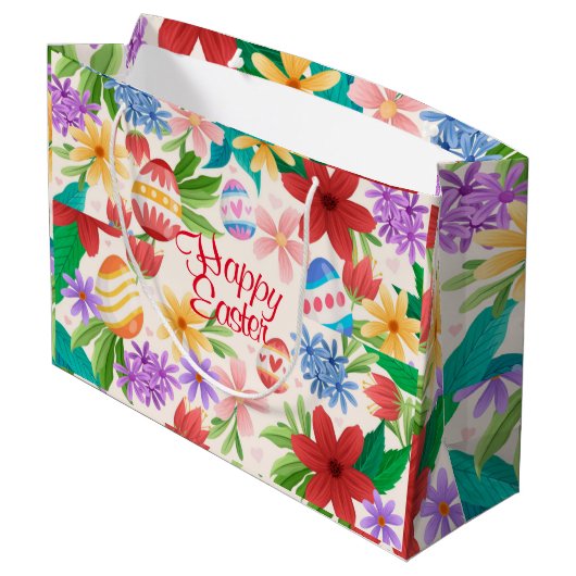 Happy Easter Gift Bag Groot Cadeauzakje (Achterkant Gekanteld)