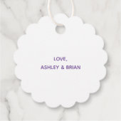 Happy Easter Gift Labels met Paarse Paashaas (Achterkant)