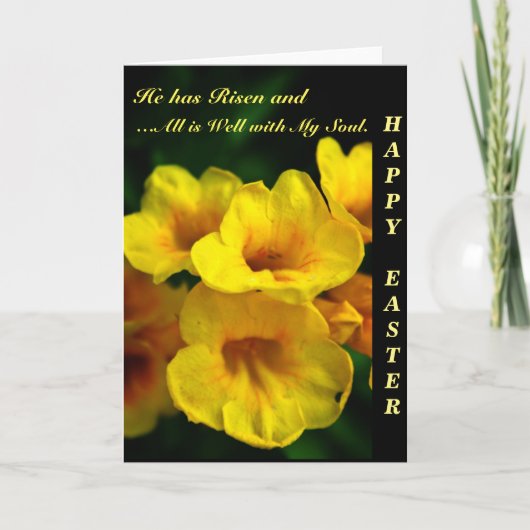 Happy Easter - Ginger Thomas Flower Note Card Feestdagen Kaart (Voorkant)