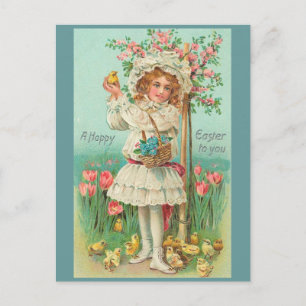 Happy Easter Girl  Feestdagenkaart