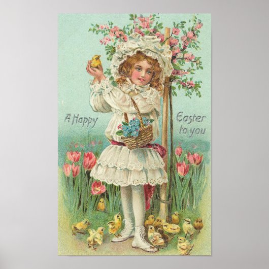 Happy Easter Girl  Poster (Voorkant)