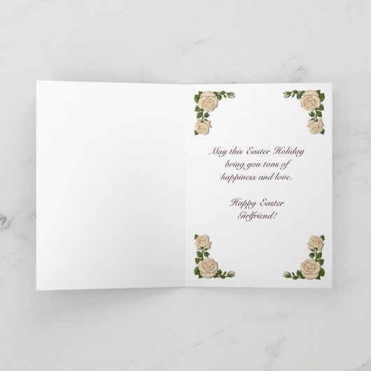 HAPPY EASTER - GIRLFRIEND - BUNNY FEESTDAGEN KAART (Binnen)