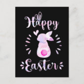 Happy Easter Girls Women Cute Bunny Briefkaart (Voorkant)