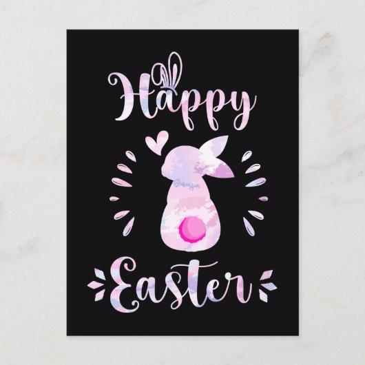 Happy Easter Girls Women Cute Bunny Briefkaart (Voorkant)