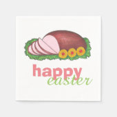 Happy Easter Glazed Sliced Ham Dinner Servetten (Voorkant)