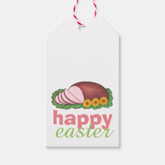 Happy Easter Glazed Sliced Holiday Ham Dinner Cadeaulabel (Voorkant)