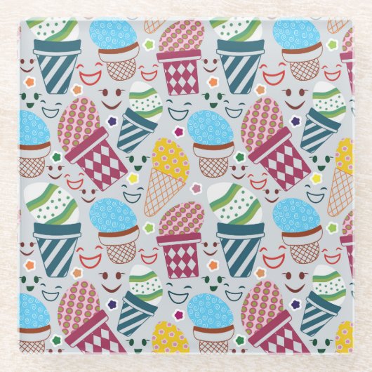 Happy Easter Glazen Onderzetter (Voorkant)