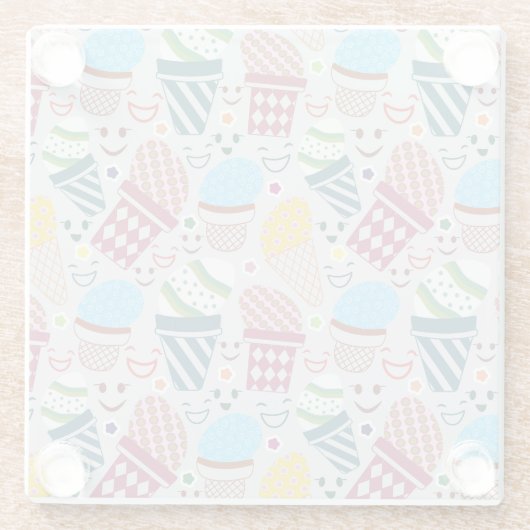 Happy Easter Glazen Onderzetter (Achterkant)