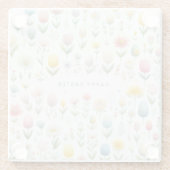 Happy Easter Glazen Onderzetter (Achterkant)