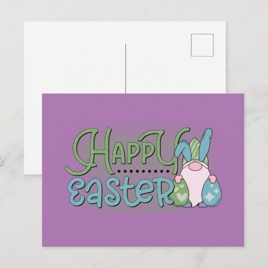 Happy Easter Gnome Briefkaart (Voorkant / Achterkant)