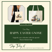 Happy Easter Gnome Canvas tas