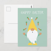 Happy Easter Gnome Juggling Carrots Briefkaart (Voorkant / Achterkant)