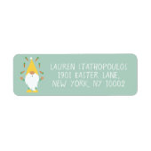 Happy Easter Gnome Juggling Carrots Etiket (Voorkant)