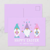 Happy Easter Gnome Juggling Paaseieren Briefkaart (Voorkant / Achterkant)