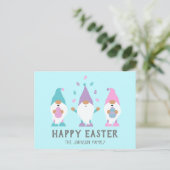 Happy Easter Gnome Juggling Paaseieren Briefkaart (Staand voorkant)