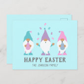 Happy Easter Gnome Juggling Paaseieren Briefkaart (Voorkant / Achterkant)