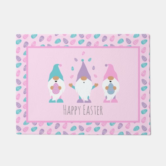 Happy Easter Gnome Juggling Paaseieren Deurmat (Voorkant)