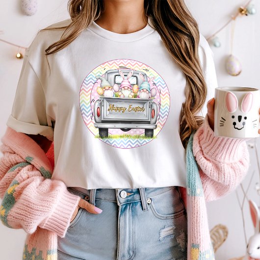Happy Easter Gnome Truck T-shirt