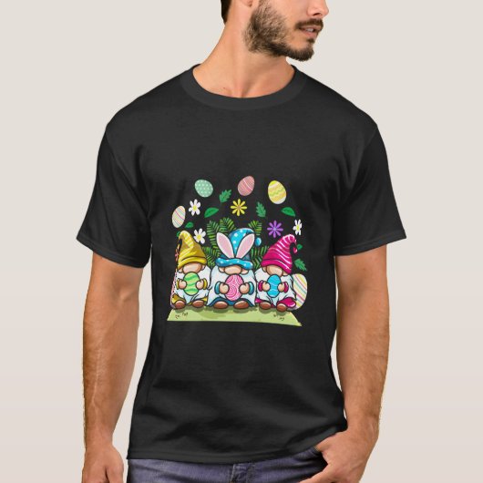 Happy Easter Gnomes Egg Hunting For T-shirt (Voorkant)
