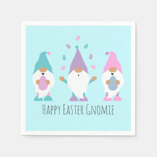 Happy Easter Gnomie Juggling Easter Eggs Napkins Servet